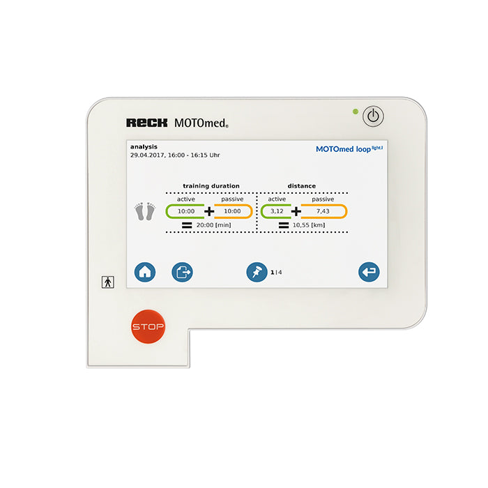 MOTOmed USA Loop Light. Entrenador de piernas - Bicicleta estática asistida por motor, entrenador activo y pasivo