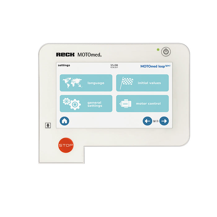 Bicicleta estática asistida por motor MOTOmed USA loop light.la, entrenador activo y pasivo