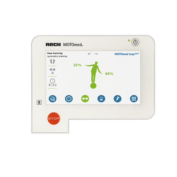 Bicicleta estática asistida por motor MOTOmed USA loop light.la, entrenador activo y pasivo