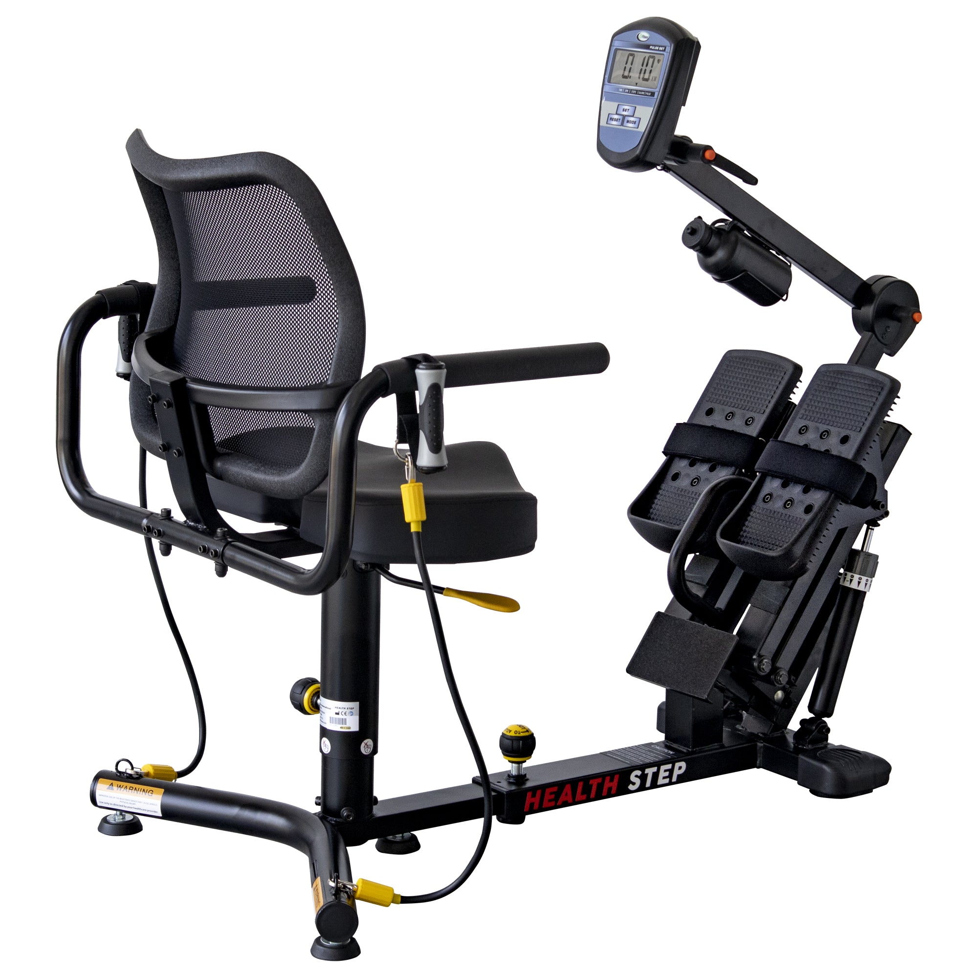 Stepper lineal reclinable HealthStep con asiento giratorio para personas mayores