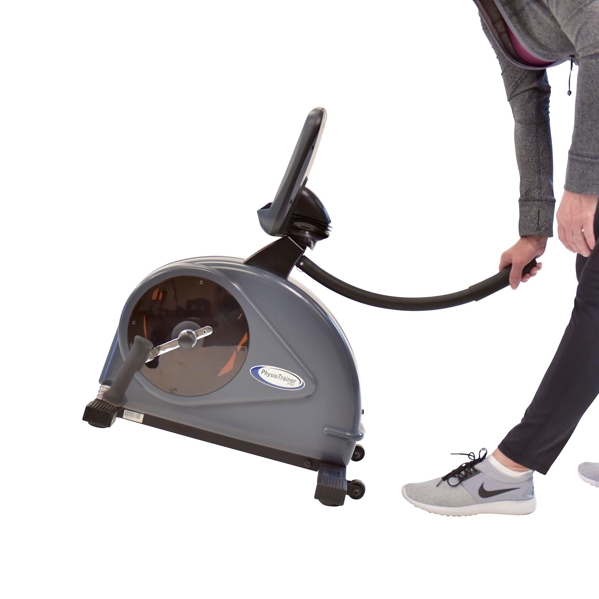 Ergómetro de brazo PhysioTrainer PRO con control electrónico - Bicicleta de ejercicios para brazos en silla de ruedas