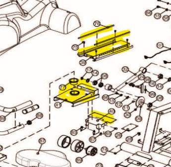 PhysioStep LXT Seat Rail Slide and Swivel Base Seat Replacement Kit